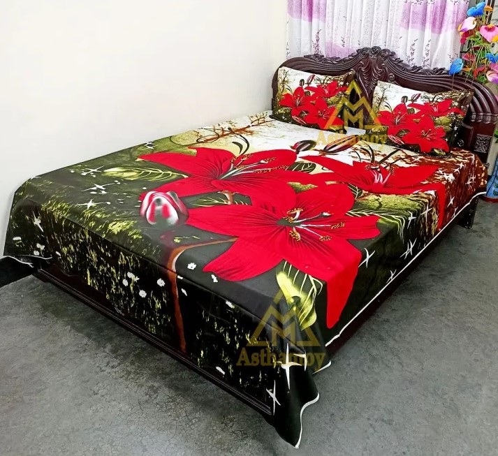 1 KING SIZE 100% COTTON Print BEDSHEET (color no-1) - Image 1