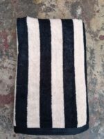 বাথরুম স্ট্রাইপড টাওয়াল 1 পিস Black color - Image 2