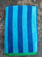 বাথরুম স্ট্রাইপড টাওয়াল 1 পিস Blue  color - Image 2