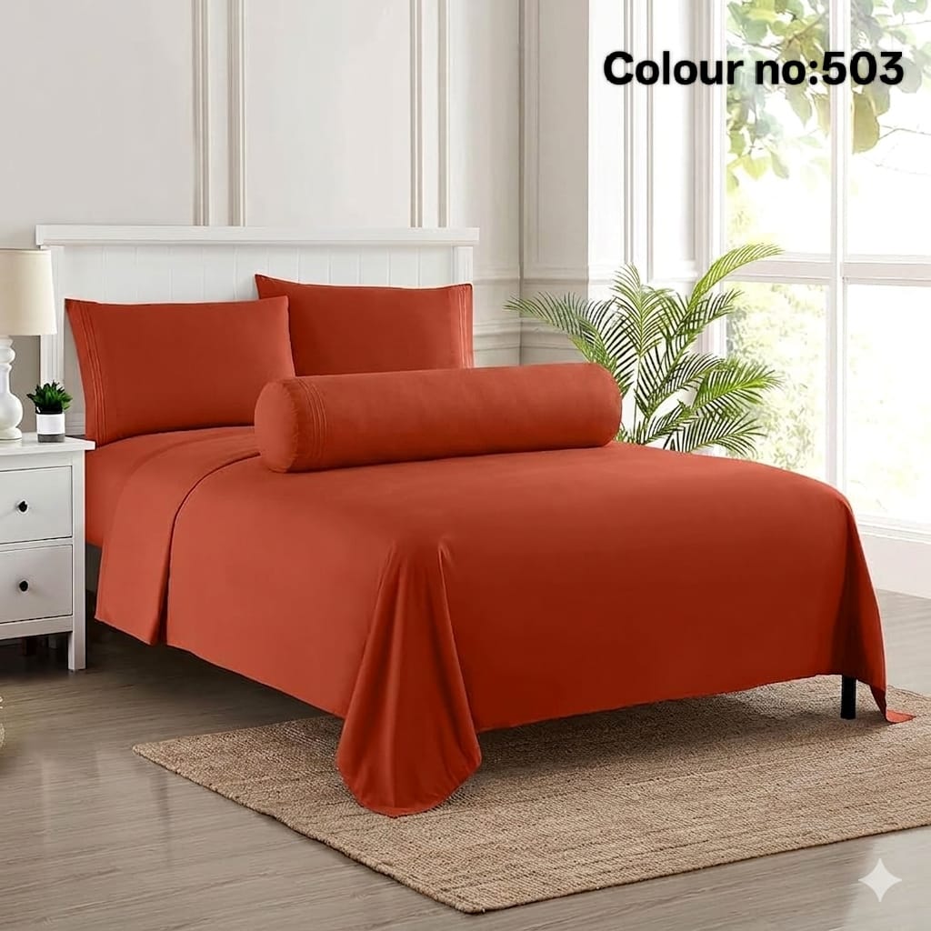 503 KING SIZE SOLID COLOUR 100% COTTON BEDSHEET (color no-503) - Image 1