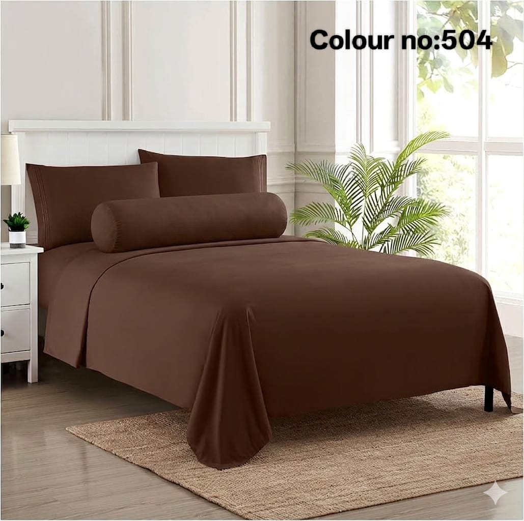 504 KING SIZE SOLID COLOUR 100% COTTON BEDSHEET (color no-504) - Image 1