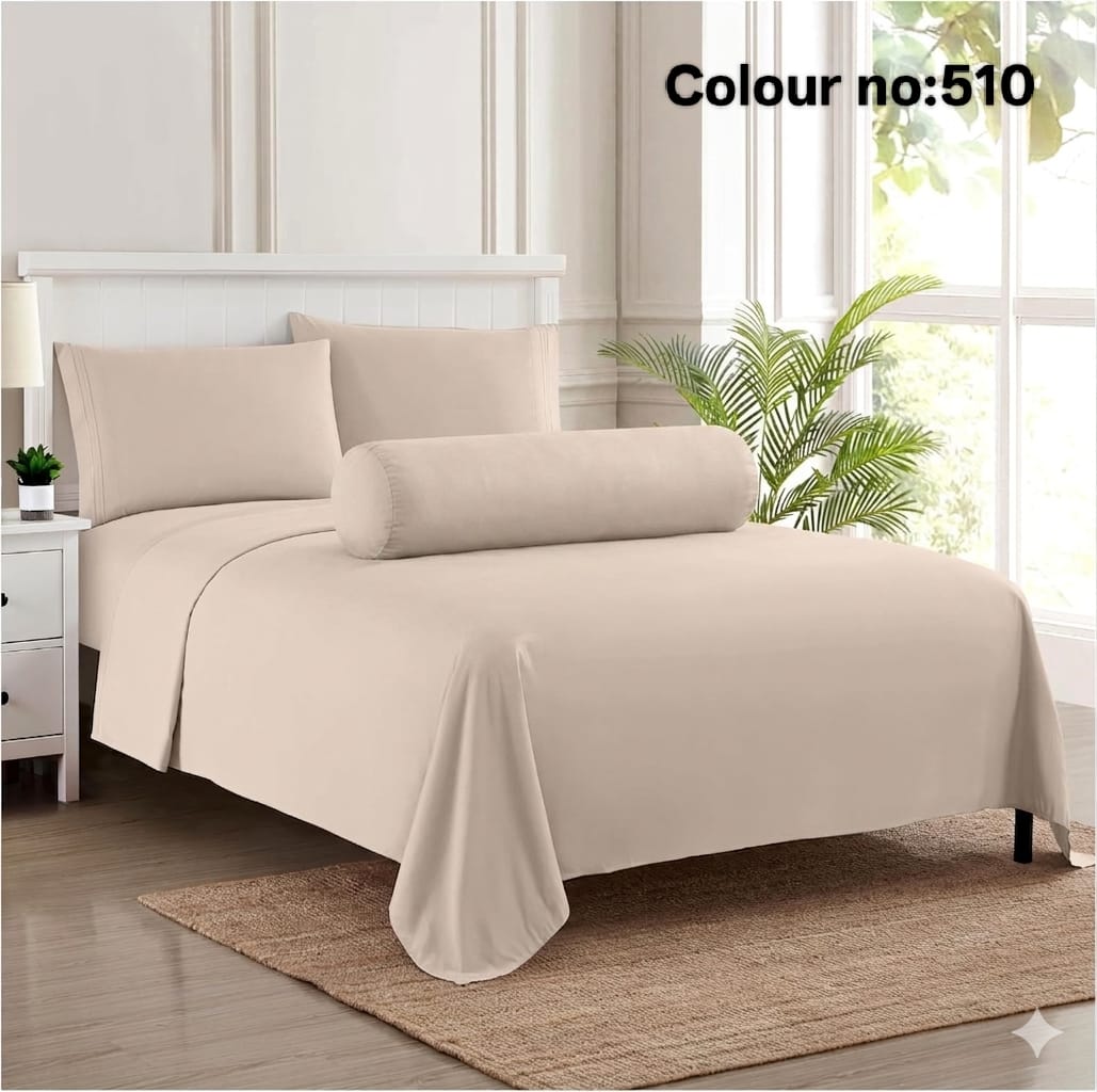 510 KING SIZE SOLID COLOUR 100% COTTON BEDSHEET (color no-510) - Image 1