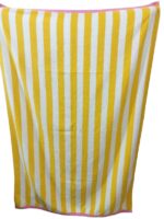 বাথরুম স্ট্রাইপড টাওয়াল 1 পিস yellow color - Image 3