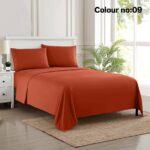 KING SIZE SOLID COLOUR 100% COTTON BEDSHEET (color no-9)
