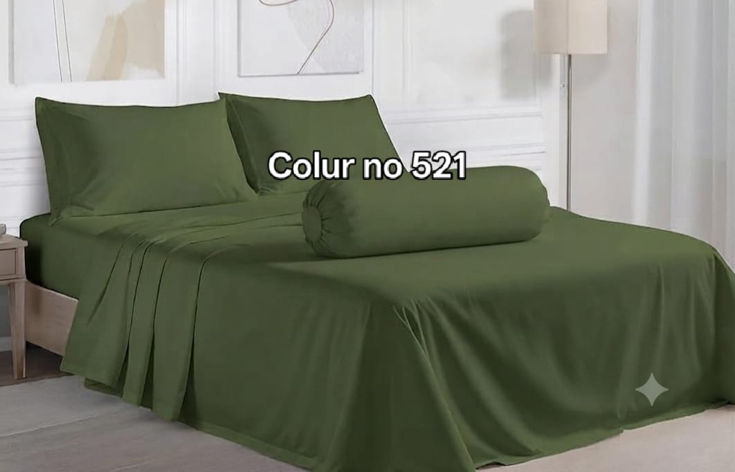 521 KING SIZE SOLID COLOUR 100% BEDSHEET (color no-521) - Image 1