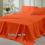 KING SIZE SOLID COLOUR 100% COTTON BEDSHEET (color no-34)