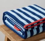 1 পিস   গোসলের টাওয়াল  Blue & white color