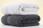 ২ পিস টাওয়াল কম্বো সেট  VIP White & Ash color towel